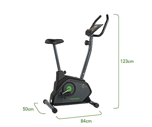 Tunturi Cardio Fit B30 Hometrainer, fietstrainer, fitnessfiets, hometrainer met lcd-scherm en tablethouder, zwart - Afbeelding 5