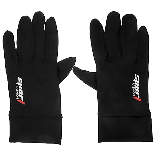 Healeved 1 Par Guantes a Prueba de Viento a Prueba de Agua Ciclismo Ciclista Dedos Exterior Lleno Guantes de Dedo completos Guantes al Aire Libre Guantes de Bicicleta de Dedo Completo Negro