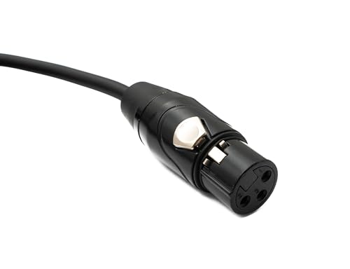 System-S Audio Kabel 100 cm XLR 3 Pin Stecker zu Buchse Adapter in Schwarz