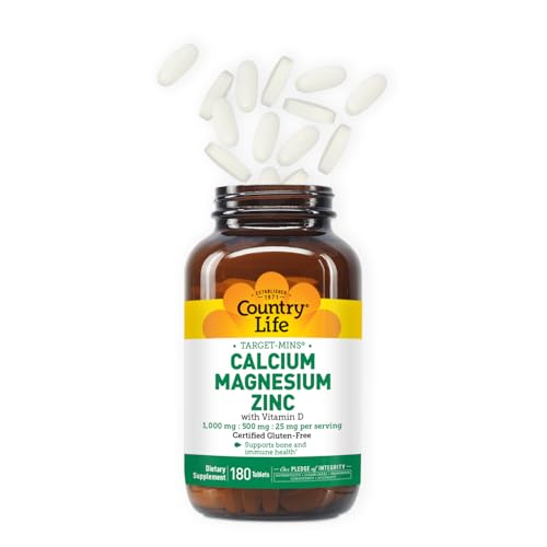 Country Life 2491 Calcium Magnesium Zinc With Vitamin D3 And L-Glutamic Acid, Dietary Supplement thumb #1