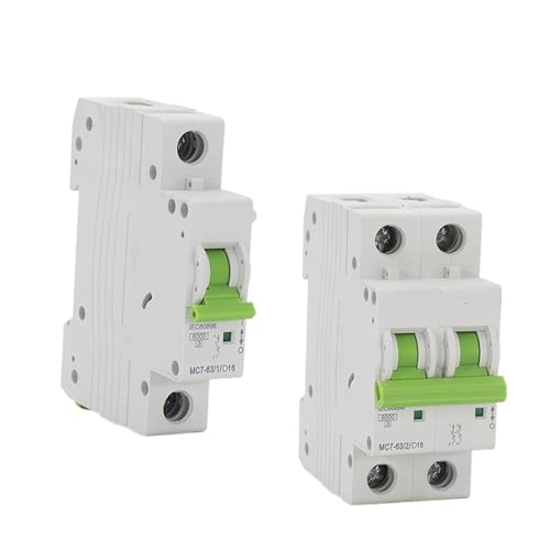 Disyuntor tipo D 16A monofásico de 6KA para protección contra sobrecorriente en hogar