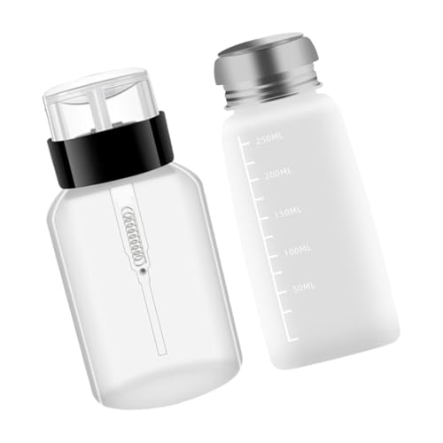 FOYTOKI ネイルリムーバーディスペンサーボトル 2個 空のプレスボトル 200ml 液体プレスディスペンサー サロンまたは個人使用用