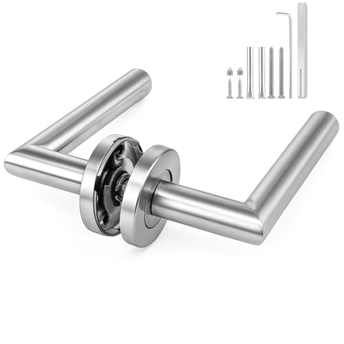 HuaJiao 1 Pair Door Handle Interior Door Handles Straight Lever Latch