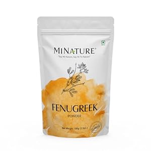 Fenugreek Seed Powder (Trigonella Foenum) by mi nature| Methi Dana Powder |Pure free from chemical | Used for Your Hair care |100g(3.5oz)