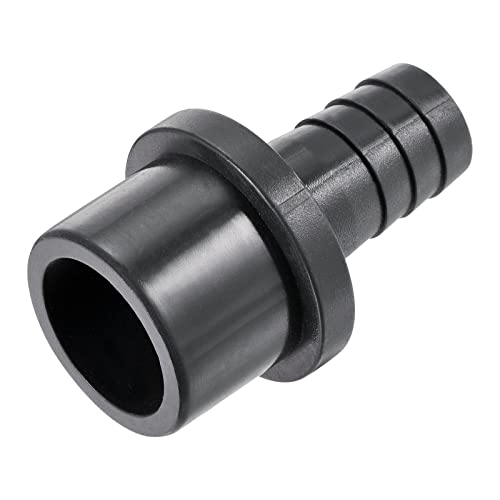 sourcing map Tubo de PVC de 14 mm de púas x 25 mm de diámetro exterior de la manguera adaptador de tubo recto conector rápido, negro