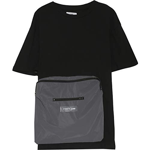 Sixth June T-Shirt réfléchissant Grande Poche Noir