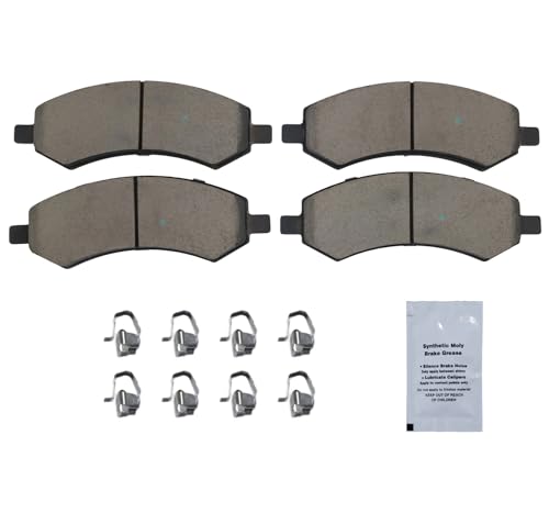 Image of HUSCH D1084 Front Ceramic Brake Pads Kit Fit For Chrysler Aspen 2007-2009, For Dodge Dakota 2005-2010, For Durango 2007-2009, For Dodge Ram 1500 2006-2010, For Mitsubishi Raider 2006-2009