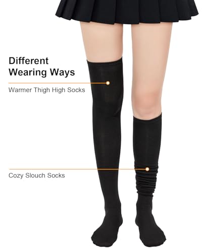 Image of Century Star Womens Casual Stripes Thigh High Long Socks-Thin Over the Knee High Stocking Thigh High Tights Boot Socks