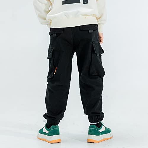 MINI PANDA Boys' Cargo Pant,Husky Boys Adjustable Waist Pants Size 6-164