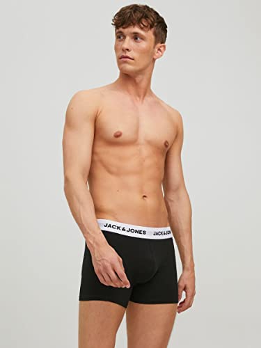 JACK & JONES Herren Jacbasic White Wb Trunks Pack of 3 Boxershorts, Schwarz, L EU – Ansicht 2