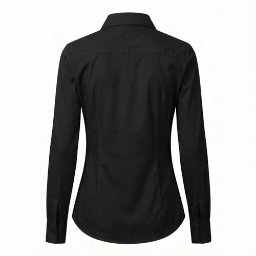 Chemise femme élégante en coton élastique blanche pour bureau