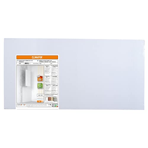 CLIMAPOR Energiespar-Dämmplatte grundiert, weiß, 1 x 0,5 m x 7 mm, 4 Packstücke (= 16 qm), Innenraum-Dämmung