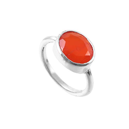 Bague cornaline naturelle en argent 925 le cadeau idéal pour fille