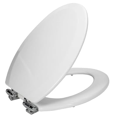 Dalton Toilet Seat Elongated Soft Close – White Oval Standard Wood Toilet Seat for Bathroom – Design House, 544288