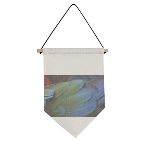 Drapeau en toile plumes d'oiseau M décoration murale