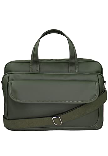 Lenna's Bolsa Pasta Maleta de Mão com Estilo Executivo Masculino Feminino Para Notebook Verde