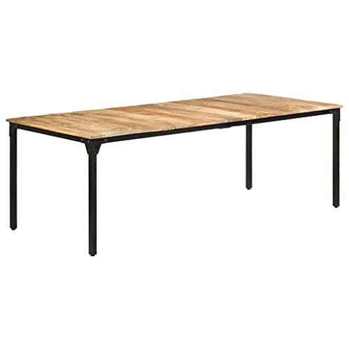 QINXIXINAIXI Mesa de comedor para cocina, mesa de comedor para restaurante, 220 x 100 x 76 cm, madera de mango rugosa