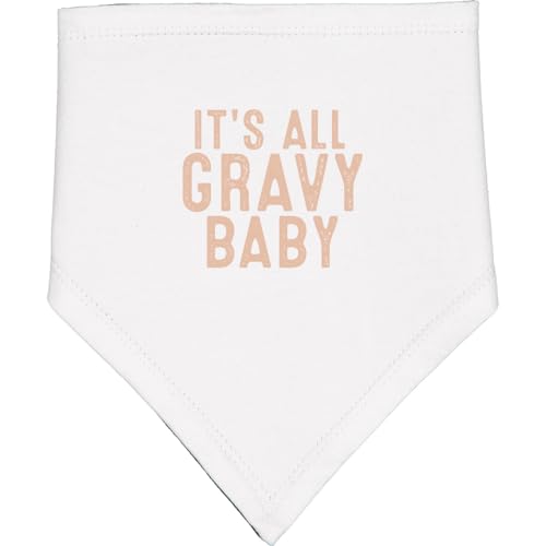 inktastic It's All Gravy Baby Baby Bandana Bib White and Black 4757e