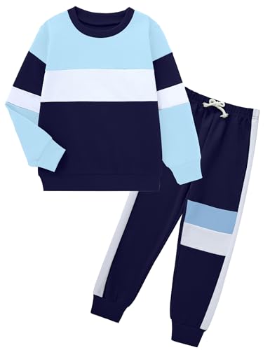 Image of mkodopy Boys Clothes Hoodie Sweatsuits Tops and Pants Boys Fall Winter Outfits Boy Clothing Set
