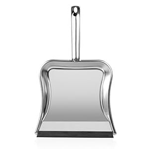 wenco Veegschep met rubberen lip, roestvrij staal, lengte: 38 cm, zilver, 523387