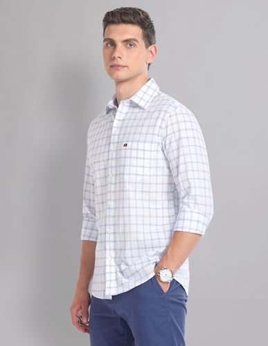 Image of AD by Arvind Tartan Check Cotton Summer Shirt