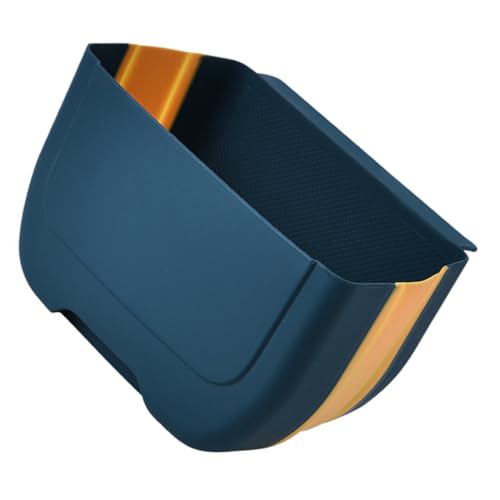 DOITOOL Cubo de Basura Colgante Plegable para Cocina Papelera Colgante de Pared Azul y Amarillo Plástico Resistente Ahorro de Espacio Adecuado para Hogares Oficinas y Restaurantes
