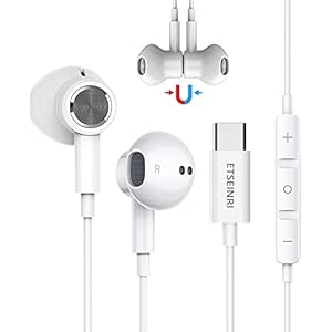 USB C Koptelefoon, USB Type C Oortelefoon in ear Hoofdtelefoon HiFi Stereo met Microfoon en Volumeregeling Oordopjes…