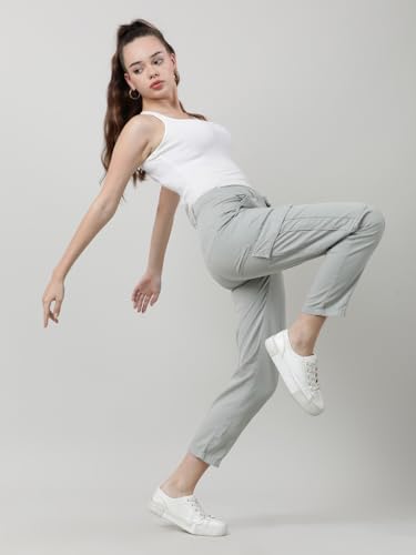 Image of IVOC Women Paneled Multi-Pocket 100% Cotton Cargo Pants