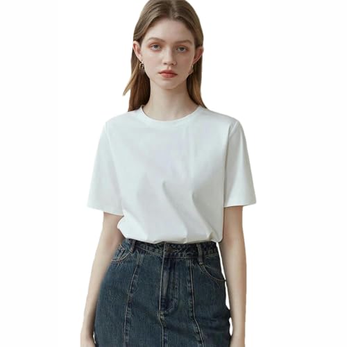 T-shirt coton femme col rond parfait pour vos balades et journées de printemps-été