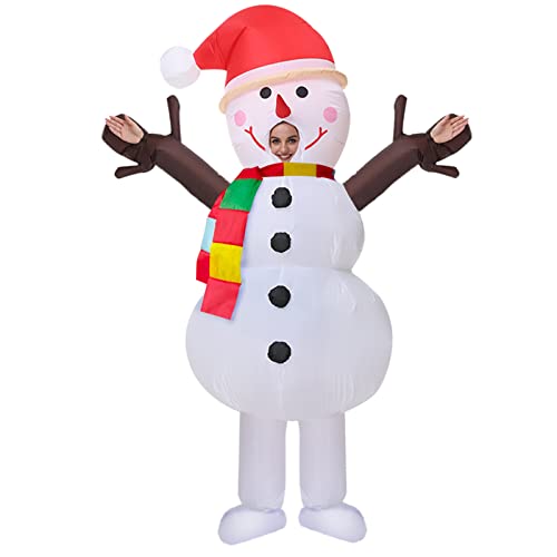 Arokibui Disfraz inflable de muñeco de nieve para fiesta de cospl...