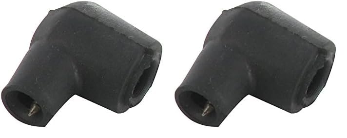 GREENSTAR - Antiparasite/Connecteur De Bougie D'Allumage - En Caoutchouc Standard - Avec Pointe À Visser - Pour Fil Ø 5mm (Lot de 2)