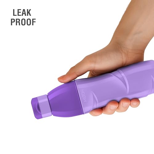 Image of MILTON Hydrameal Combo Set Lunch Box with Insulated Jacket & 490 ml Water Bottle, 3 Containers (450 ml, 280 ml, 280 ml), Microwavable & Leak-Proof Tiffin for Office, School & College, Purple