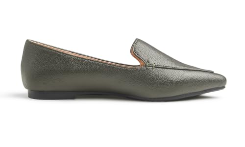 Image of FEVERSOLE Women's Loafer Flat Pointed Fashion Slip On Comfort Driving Office Shoes