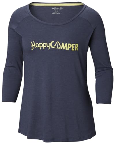 Image of Columbia Women's Solid Regular Fit Weekend Explorer 3 /4 Tee