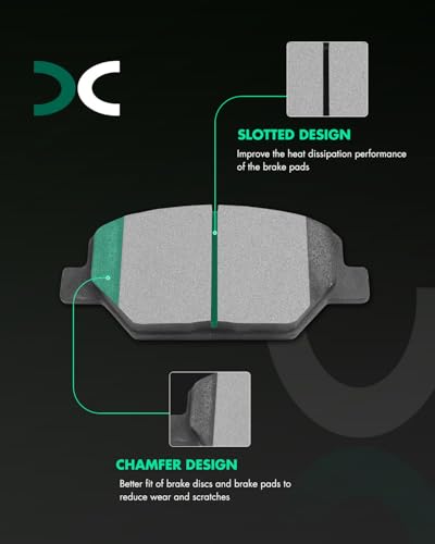 Image of SCITOO D1886 Metallic Brake Pads Sets Front w /Hardware Fit For Buick For Envision /LaCrosse /Regal Sportback /Regal TourX,For Cadillac For XT4,For Chevrolet For Camaro /Equino,For GMC For Terrain