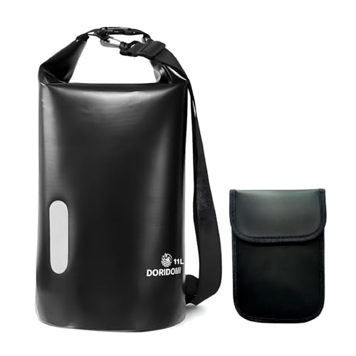 DORIDOMI Faraday Bags 11L Set, Waterproof EMP Bag, Military Grade Faraday bag, RFID Signal Blocking Shield Bag, Large Dry Bag for Phones & Laptops Security, Protect Data Devices From Hacking