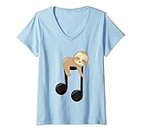 Photo Gallery donna bradipo bambino su musica nota carino regalo animale maglietta con collo a v Photo Gallery donna bradipo bambino su musica nota carino regalo animale maglietta con collo a v