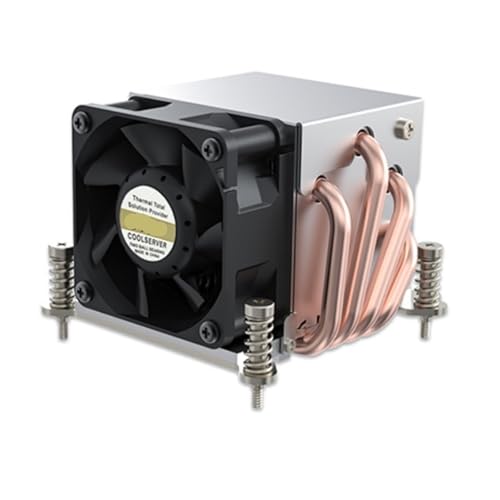LGA115X-R63-1 Cooler 150W for LGA 115X Radiator 2U 4 Heat Pipe LGA1150 Square Type 75mm x 75mm Mounting Pitch Heat Sink