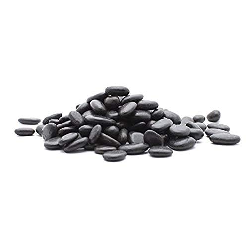 Margo Garden Products 0.5-1.5" 20lbs Rainforest Black Grade A Polished Pebbles, Small