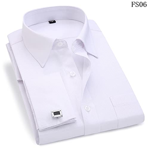 Boutons de manchette pour chemise col blanc look décontracté