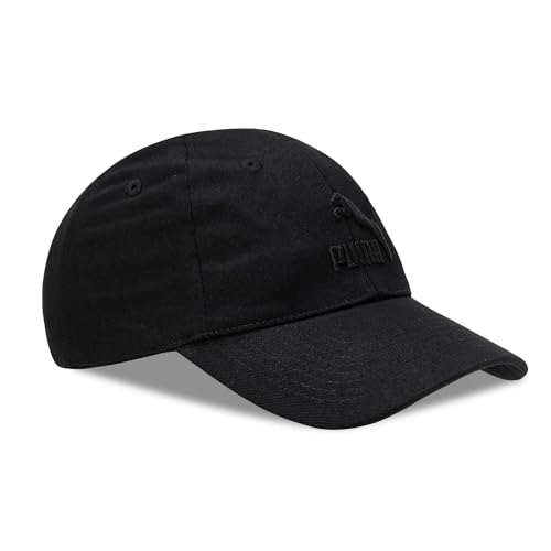 Image of Puma Unisex's Cotton Cap (2620815 Black Logo), Adjustable