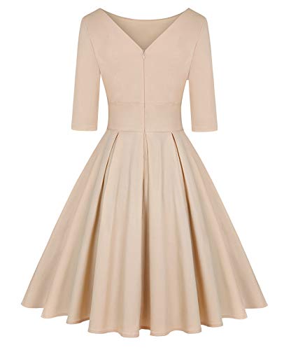 Image of MINTLIMIT Women's 1950s Retro Vintage Cocktail Party 3 /4 Sleeve Swing Dress