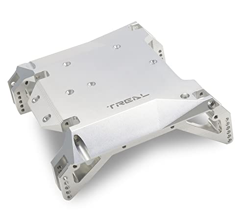 Image of TREAL Ryft Skid Plate Aluminum 7075 CNC Machined, Center Skid Board Compatible with Axial Ryft RBX10 Upgrades Ryft RBX10 Chassis Skid Plate AXI231025 (Silver)
