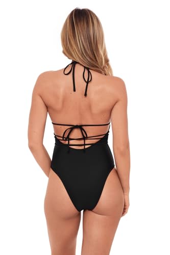Sports Illustrated Women's Cutout One Piece with Wrap Tie Detail4