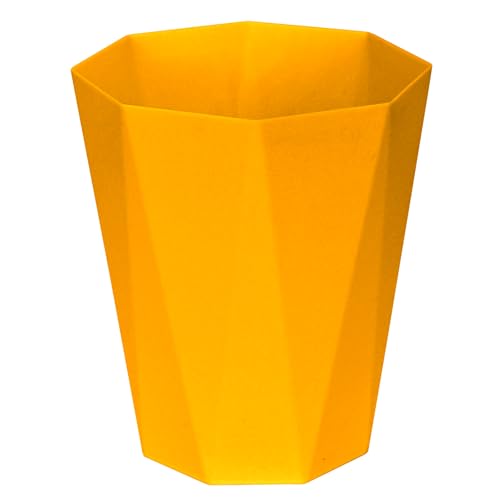 ZXJ Small Trash Can - 1.8 Gallon - Yellow - Waste Basket - Garbage Bin Bathroom,Kitchen,Office,Dormitory,Camping,Kids Room