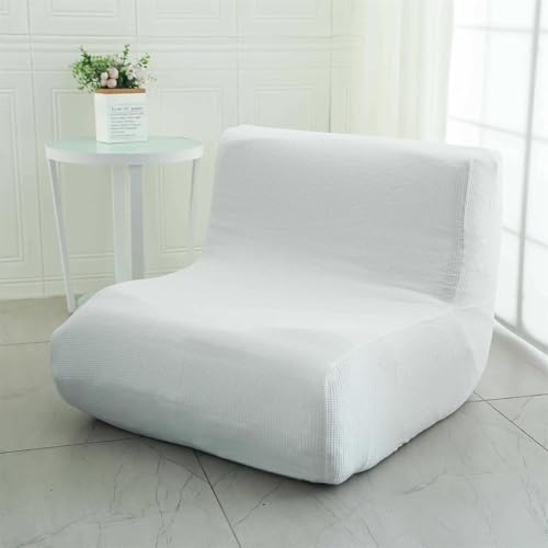 Housse de Canapé Extensible Housse de chauffeuse sans Accoudoirs 1 Place Jacquard à Petits Carreaux for Canapés Paresseux poufs Tatami Chaise Inclinable Fauteuils(F)