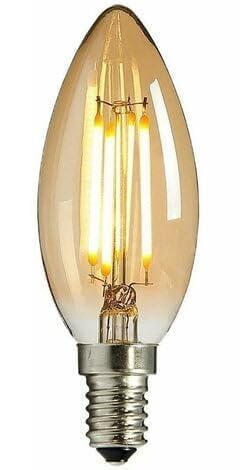 AHUJA INTERNATIONAL E14 Candle Bulb 4W Warm White Vintage Filament Bulb, Amber Glass Decorative Light for Chandle Wall Lamp, Hanging, Jhumar, Candle, Energy Efficient (Pack of 1)-image-12
