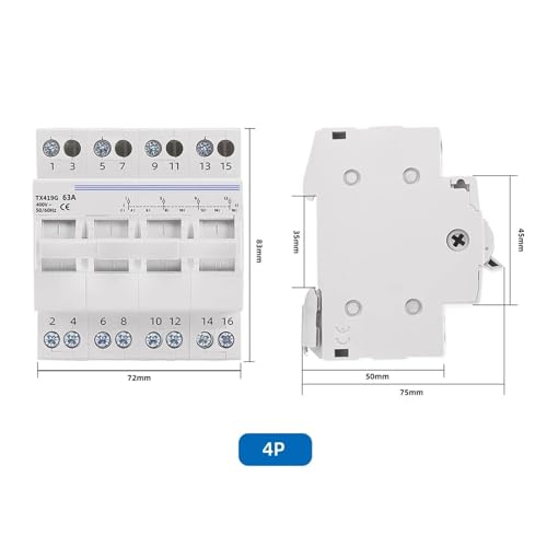Interruptor de aislamiento 40A 63A para control de doble potencia y cambio de corriente 3