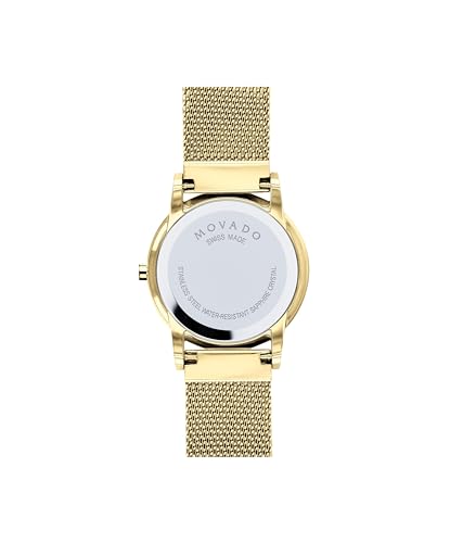 Movado Museum Classic Women's Watch - Swiss Quartz Movement, Stainless Steel Mesh Bracelet - 3 ATM Water Resistance - Luxury Fashion Timepiece for Her - 28mm3