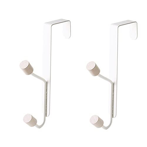 CIYODO 2pcs Shelf Cabinet Hooks Over Door Towel Hooks Door Towel Racks for Bathroom Door Organizer Hanger Utility Hook Creative Over Door Hooks Over The Door Hooks Scarf Rack White Iron